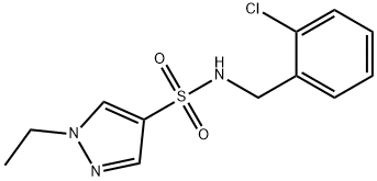 N-[(2-chlorophenyl)methyl]-1-ethylpyrazole-4-sulfonamide Struktur