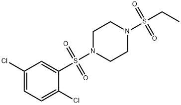 1-(2,5-dichlorophenyl)sulfonyl-4-ethylsulfonylpiperazine Struktur