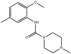 N-(2-methoxy-5-methylphenyl)-4-methylpiperazine-1-carboxamide Struktur