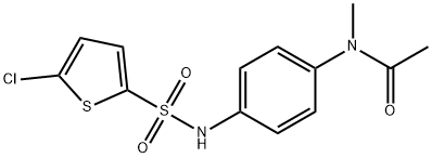 N-[4-[(5-chlorothiophen-2-yl)sulfonylamino]phenyl]-N-methylacetamide Struktur