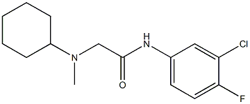 N-(3-chloro-4-fluorophenyl)-2-[cyclohexyl(methyl)amino]acetamide Struktur