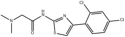 N-[4-(2,4-dichlorophenyl)-1,3-thiazol-2-yl]-2-(dimethylamino)acetamide Struktur