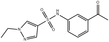 N-(3-acetylphenyl)-1-ethylpyrazole-4-sulfonamide Struktur