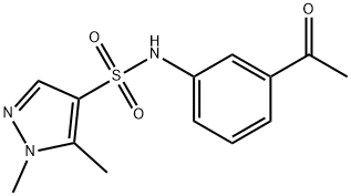 N-(3-acetylphenyl)-1,5-dimethylpyrazole-4-sulfonamide Struktur