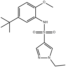 N-(5-tert-butyl-2-methoxyphenyl)-1-ethylpyrazole-4-sulfonamide Struktur