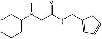 2-[cyclohexyl(methyl)amino]-N-(furan-2-ylmethyl)acetamide Struktur