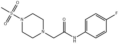 N-(4-fluorophenyl)-2-(4-methylsulfonylpiperazin-1-yl)acetamide Struktur