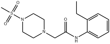 N-(2-ethylphenyl)-2-(4-methylsulfonylpiperazin-1-yl)acetamide Struktur