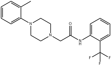 2-[4-(2-methylphenyl)piperazin-1-yl]-N-[2-(trifluoromethyl)phenyl]acetamide Struktur