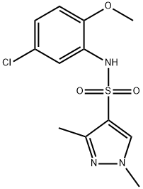 N-(5-chloro-2-methoxyphenyl)-1,3-dimethylpyrazole-4-sulfonamide Struktur