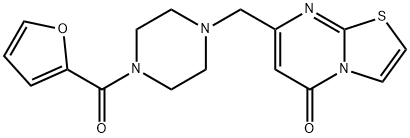 7-[[4-(furan-2-carbonyl)piperazin-1-yl]methyl]-[1,3]thiazolo[3,2-a]pyrimidin-5-one Struktur