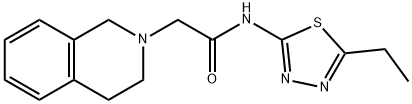 2-(3,4-dihydro-1H-isoquinolin-2-yl)-N-(5-ethyl-1,3,4-thiadiazol-2-yl)acetamide Struktur