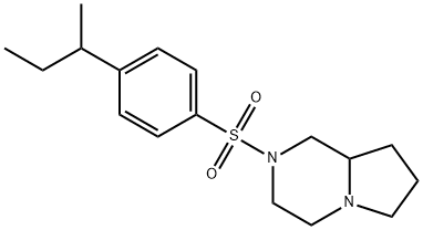 2-(4-butan-2-ylphenyl)sulfonyl-3,4,6,7,8,8a-hexahydro-1H-pyrrolo[1,2-a]pyrazine Struktur