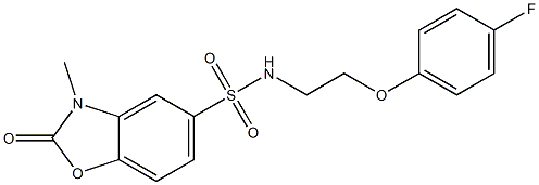 N-[2-(4-fluorophenoxy)ethyl]-3-methyl-2-oxo-1,3-benzoxazole-5-sulfonamide Struktur