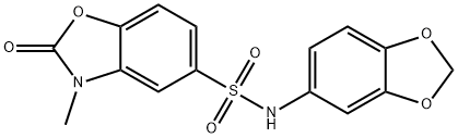 N-(1,3-benzodioxol-5-yl)-3-methyl-2-oxo-1,3-benzoxazole-5-sulfonamide Struktur