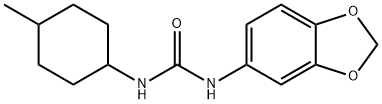 1-(1,3-benzodioxol-5-yl)-3-(4-methylcyclohexyl)urea Struktur