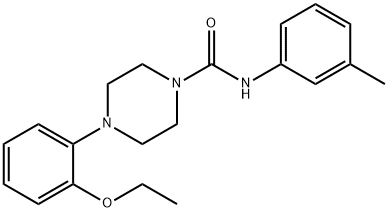 4-(2-ethoxyphenyl)-N-(3-methylphenyl)piperazine-1-carboxamide Struktur