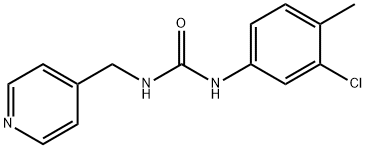 1-(3-chloro-4-methylphenyl)-3-(pyridin-4-ylmethyl)urea Struktur