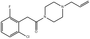 2-(2-chloro-6-fluorophenyl)-1-(4-prop-2-enylpiperazin-1-yl)ethanone Struktur