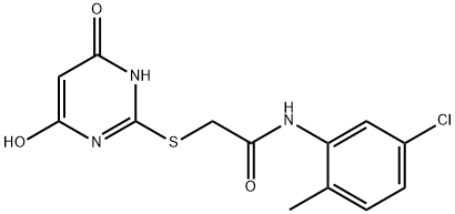 N-(5-chloro-2-methylphenyl)-2-[(4-hydroxy-6-oxo-1H-pyrimidin-2-yl)sulfanyl]acetamide Struktur