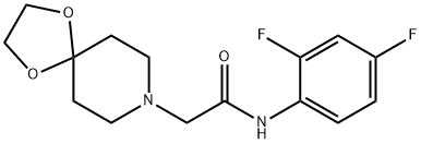 N-(2,4-difluorophenyl)-2-(1,4-dioxa-8-azaspiro[4.5]decan-8-yl)acetamide Struktur