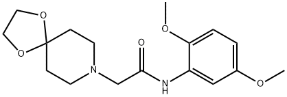 N-(2,5-dimethoxyphenyl)-2-(1,4-dioxa-8-azaspiro[4.5]decan-8-yl)acetamide Struktur