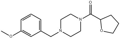 [4-[(3-methoxyphenyl)methyl]piperazin-1-yl]-(oxolan-2-yl)methanone Struktur