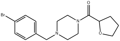 [4-[(4-bromophenyl)methyl]piperazin-1-yl]-(oxolan-2-yl)methanone Struktur