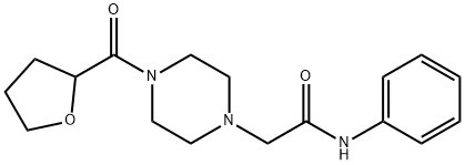 2-[4-(oxolane-2-carbonyl)piperazin-1-yl]-N-phenylacetamide Struktur