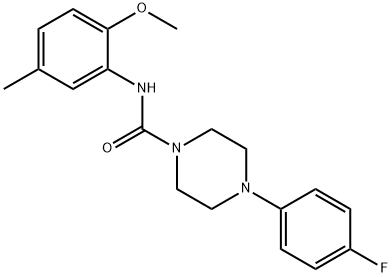 4-(4-fluorophenyl)-N-(2-methoxy-5-methylphenyl)piperazine-1-carboxamide Struktur