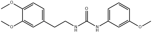 1-[2-(3,4-dimethoxyphenyl)ethyl]-3-(3-methoxyphenyl)urea Struktur