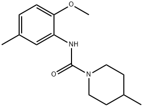 N-(2-methoxy-5-methylphenyl)-4-methylpiperidine-1-carboxamide Struktur