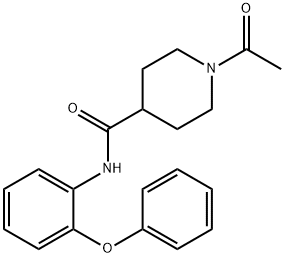 1-acetyl-N-(2-phenoxyphenyl)piperidine-4-carboxamide Struktur