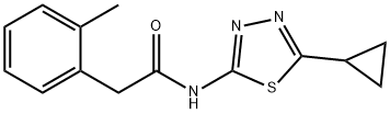 N-(5-cyclopropyl-1,3,4-thiadiazol-2-yl)-2-(2-methylphenyl)acetamide Struktur