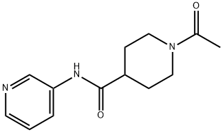 1-acetyl-N-pyridin-3-ylpiperidine-4-carboxamide Struktur