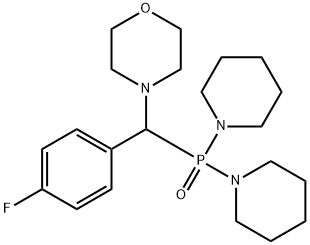 4-[di(piperidin-1-yl)phosphoryl-(4-fluorophenyl)methyl]morpholine Struktur