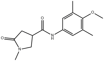 N-(4-methoxy-3,5-dimethylphenyl)-1-methyl-5-oxopyrrolidine-3-carboxamide Struktur