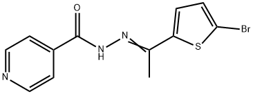 N-[(E)-1-(5-bromothiophen-2-yl)ethylideneamino]pyridine-4-carboxamide Struktur