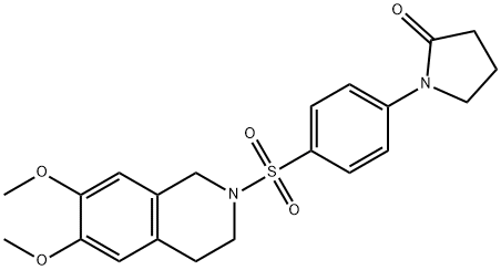 1-[4-[(6,7-dimethoxy-3,4-dihydro-1H-isoquinolin-2-yl)sulfonyl]phenyl]pyrrolidin-2-one Struktur