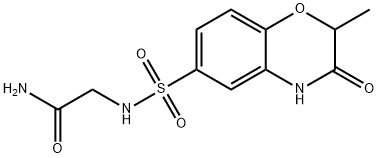 2-[(2-methyl-3-oxo-4H-1,4-benzoxazin-6-yl)sulfonylamino]acetamide Struktur