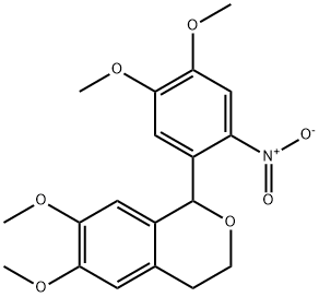 1-(4,5-dimethoxy-2-nitrophenyl)-6,7-dimethoxy-3,4-dihydro-1H-isochromene Struktur