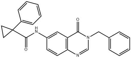 N-(3-benzyl-4-oxoquinazolin-6-yl)-1-phenylcyclopropane-1-carboxamide Struktur