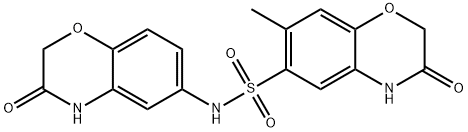 7-methyl-3-oxo-N-(3-oxo-4H-1,4-benzoxazin-6-yl)-4H-1,4-benzoxazine-6-sulfonamide Struktur