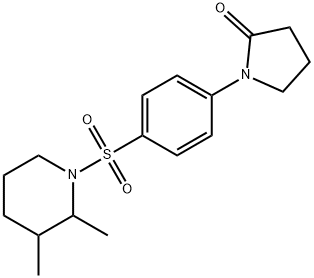 1-[4-(2,3-dimethylpiperidin-1-yl)sulfonylphenyl]pyrrolidin-2-one Struktur