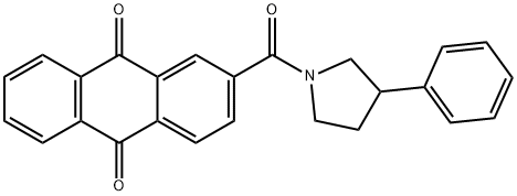 2-(3-phenylpyrrolidine-1-carbonyl)anthracene-9,10-dione Struktur