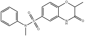 N,2-dimethyl-3-oxo-N-phenyl-4H-1,4-benzoxazine-6-sulfonamide Struktur