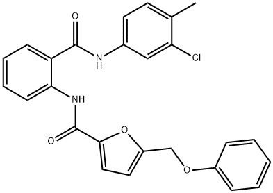 N-[2-[(3-chloro-4-methylphenyl)carbamoyl]phenyl]-5-(phenoxymethyl)furan-2-carboxamide Struktur