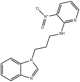 N-[3-(benzimidazol-1-yl)propyl]-3-nitropyridin-2-amine Struktur