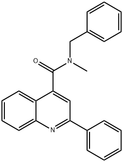 N-benzyl-N-methyl-2-phenylquinoline-4-carboxamide Struktur