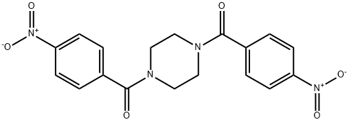 [4-(4-nitrobenzoyl)piperazin-1-yl]-(4-nitrophenyl)methanone Struktur